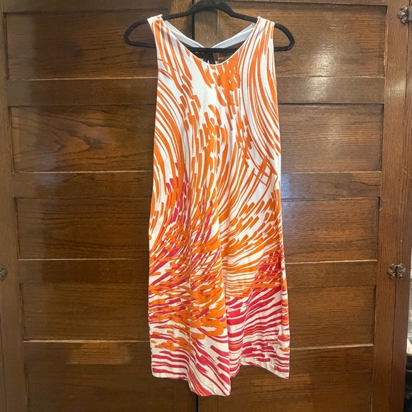 Title nine Dresses & Skirts - Title Nine XL Swirl print Dress Orange Pink stretch active strappy athletic bra
